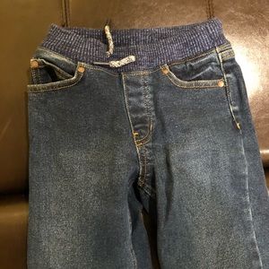 Lands End Size 7 Slim elastic waistband straight leg jeans